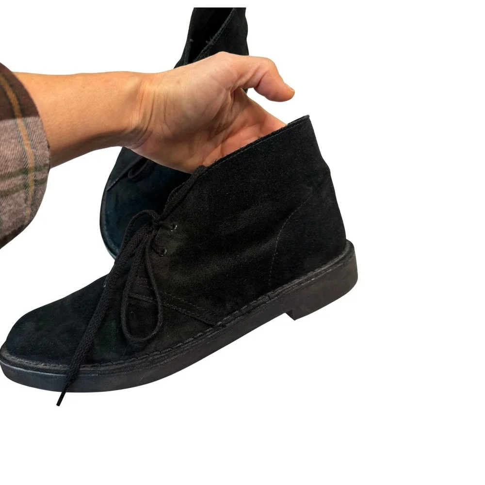 Clarks Collection Mens 10.5 M Black Suede Desert Chukka Boots 260822883105